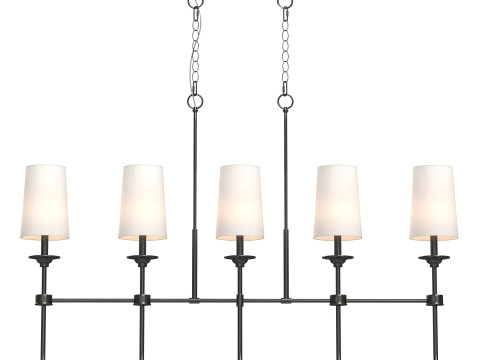 Hayse 5 - Light Dimmable Linear Chandelier 3Dモデル