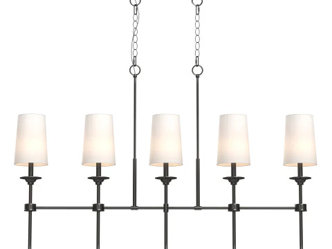 Hayse 5 - 可调光线性吊灯 3D 模型