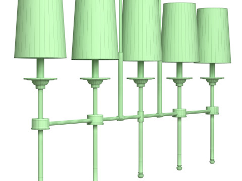 Hayse 5 - Light Dimmable Linear Chandelier 3D Модель