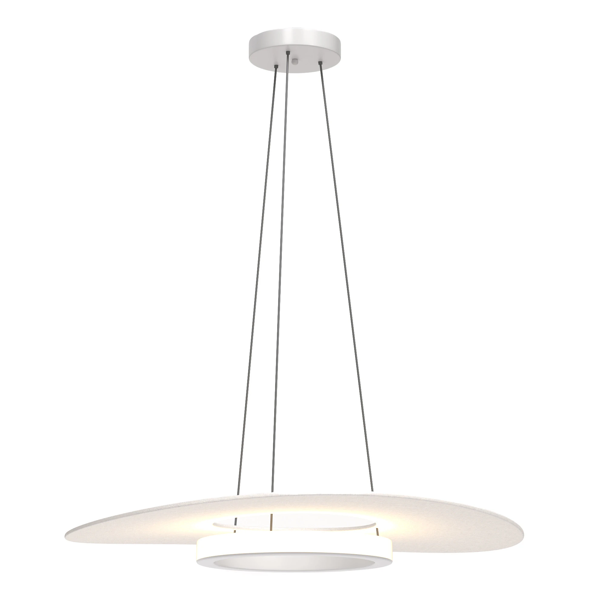 Modern Round LED Pendant 3D Model .c4d .max .obj .3ds .fbx .stl .blend 
