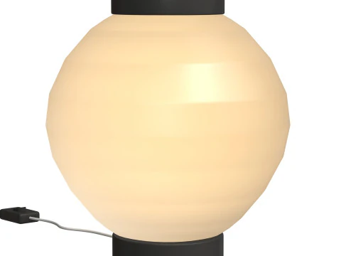 Moon Globe and Moon Faceted Lanterns 3D Model