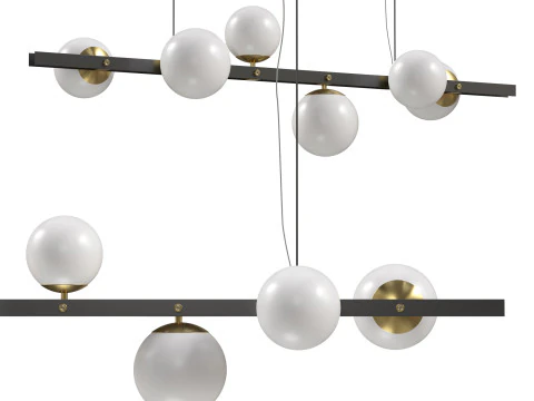 Rail row lamp JUDITH 3D Model