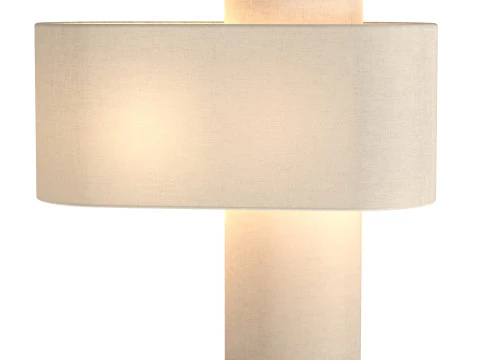 Beige reiger tafellamp 3D Model