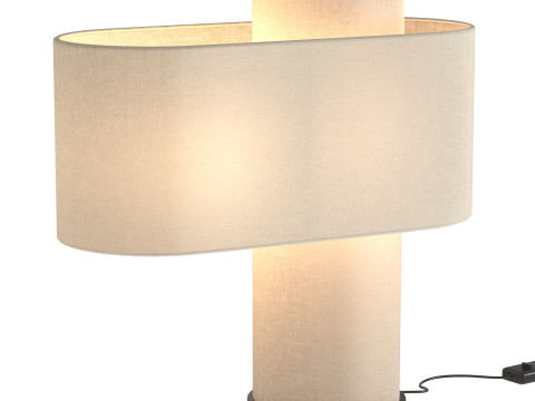Beige Heron Table Lamp Modello 3D