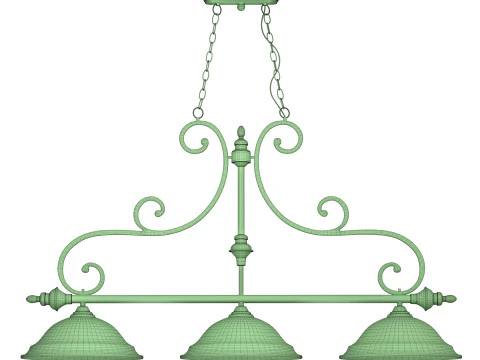 Chandler 3 Light Island Bronze 3D Model