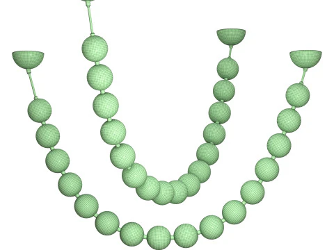 Collier De Perles Chandelier 3D Model