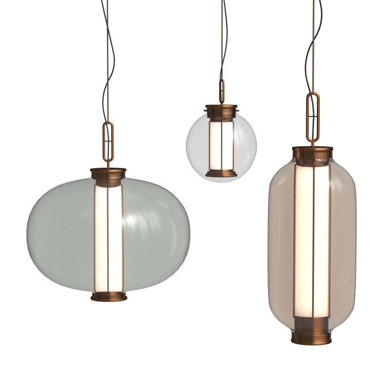 Pendant lamp Delight Collection Bia B amber 3D Model .c4d .max .obj .3ds .fbx .stl .blend