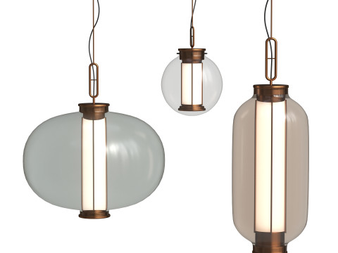 Pendant lamp Delight Collection Bia B amber 3D-Modell