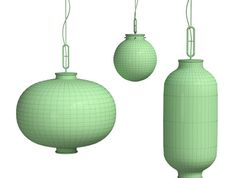 Pendant lamp Delight Collection Bia B amber 3D Model