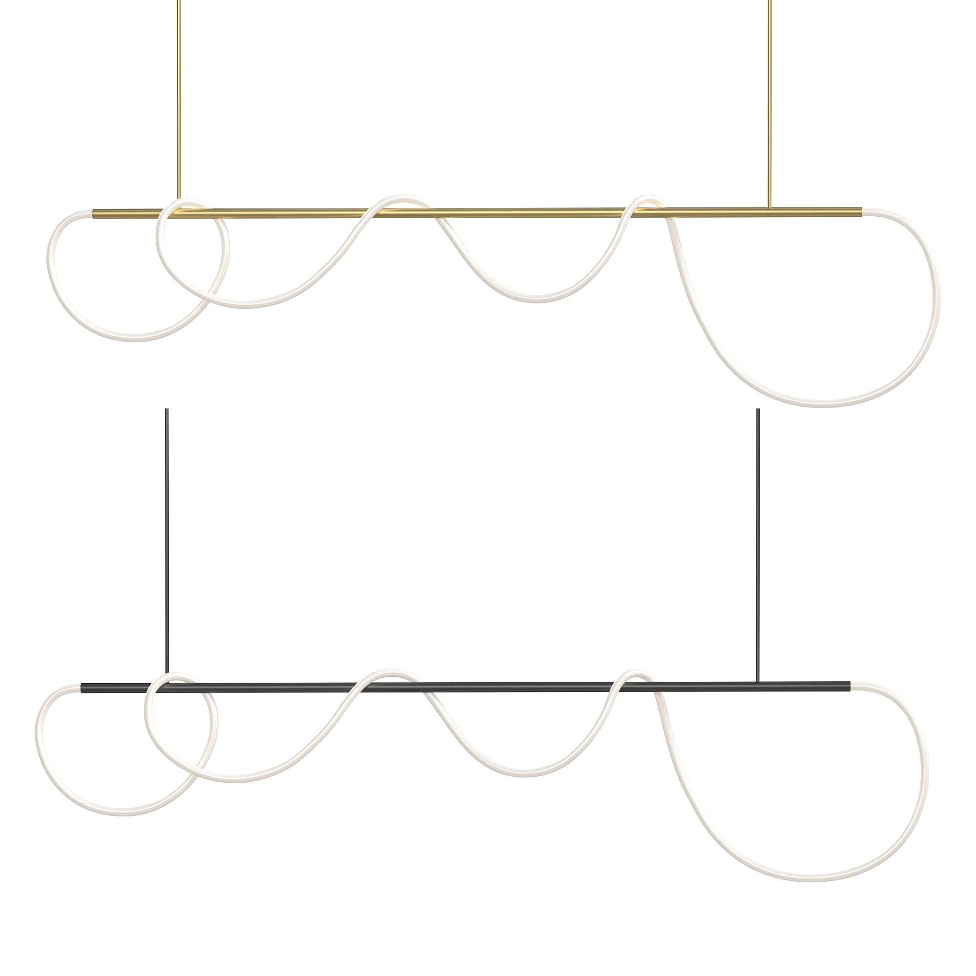 Warrick Chandelier Black 3D Model .c4d .max .obj .3ds .fbx .stl .blend 