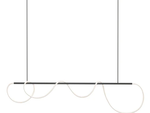 Warrick Chandelier Black 3D Model