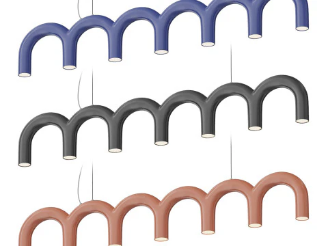 L&aacute;mpara colgante de arco Modelo 3D