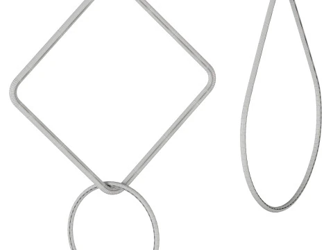 Arrangements Square Large Three Element Pendant 3D Model
