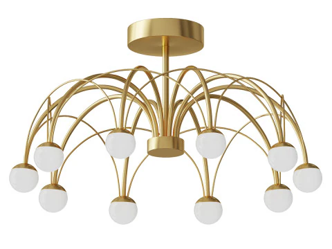 Стельова світлодіодна люстра Євросвет Ragno LED чорна 3D Модель