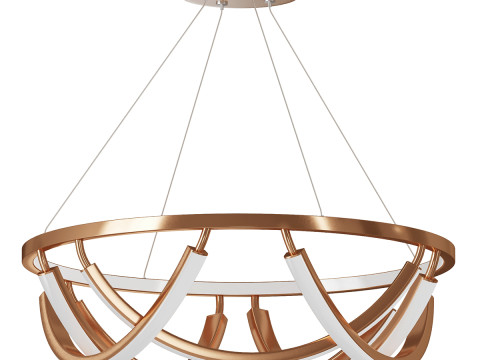 Close Bond 玫瑰金 LED 吊灯 3D 模型