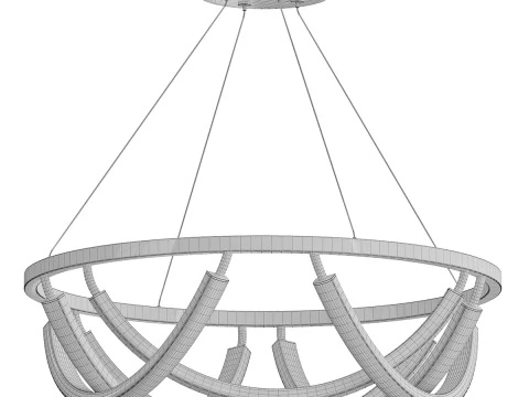 Close Bond Rose Gold LED Chandelier 3D Model