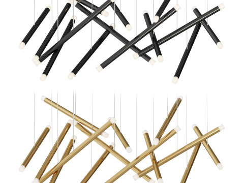 Світлодіодна люстра Dutti D0068 Modern 14 3D Модель