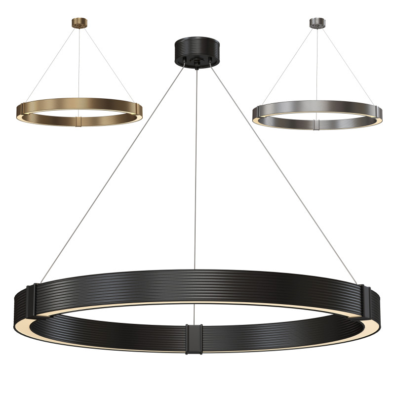 休斯 LED 枝形吊灯 3D 模型 .c4d .max .obj .3ds .fbx .stl .blend 