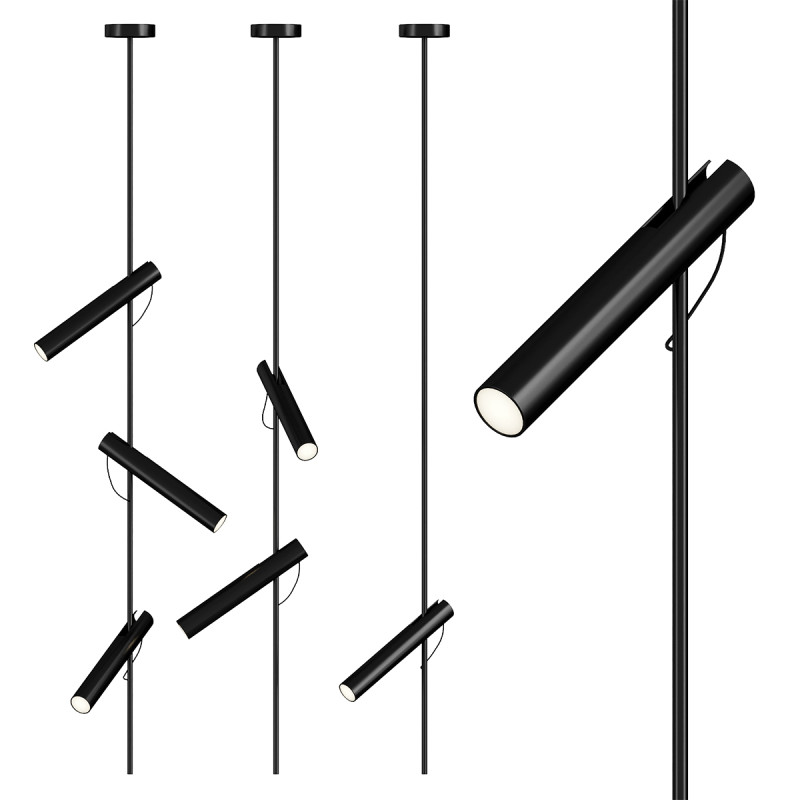 Modern LED Pendant Light 3D Model .c4d .max .obj .3ds .fbx .stl .blend