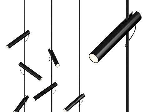 Nowoczesna lampa wisząca LED Model 3D