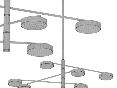 Pendant LED chandelier ST Luce Farone 3D Model