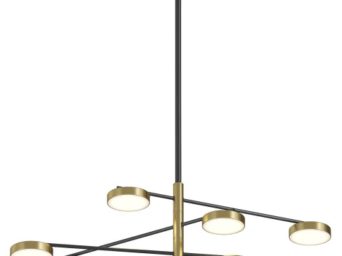 Pendant LED chandelier ST Luce Farone 3D Model