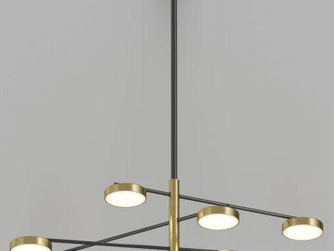 Pendant LED chandelier ST Luce Farone 3D Model