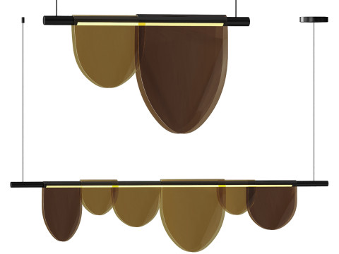 Rail row lamp EQUAL 3D Model