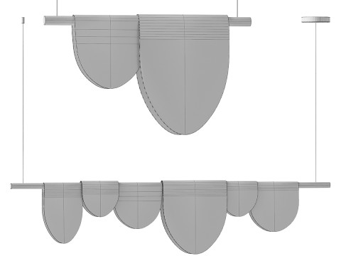 Rail row lamp EQUAL 3D Model