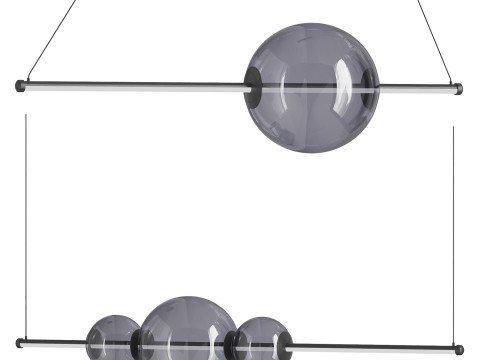 Rail row lamp OLAFUR 3D Model