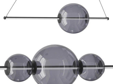 Rail row lamp OLAFUR 3D Model