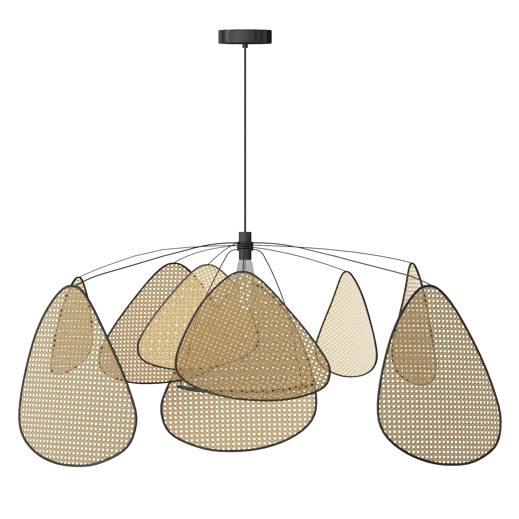 Screen Chandelier 3D Model .c4d .max .obj .3ds .fbx .stl .blend 
