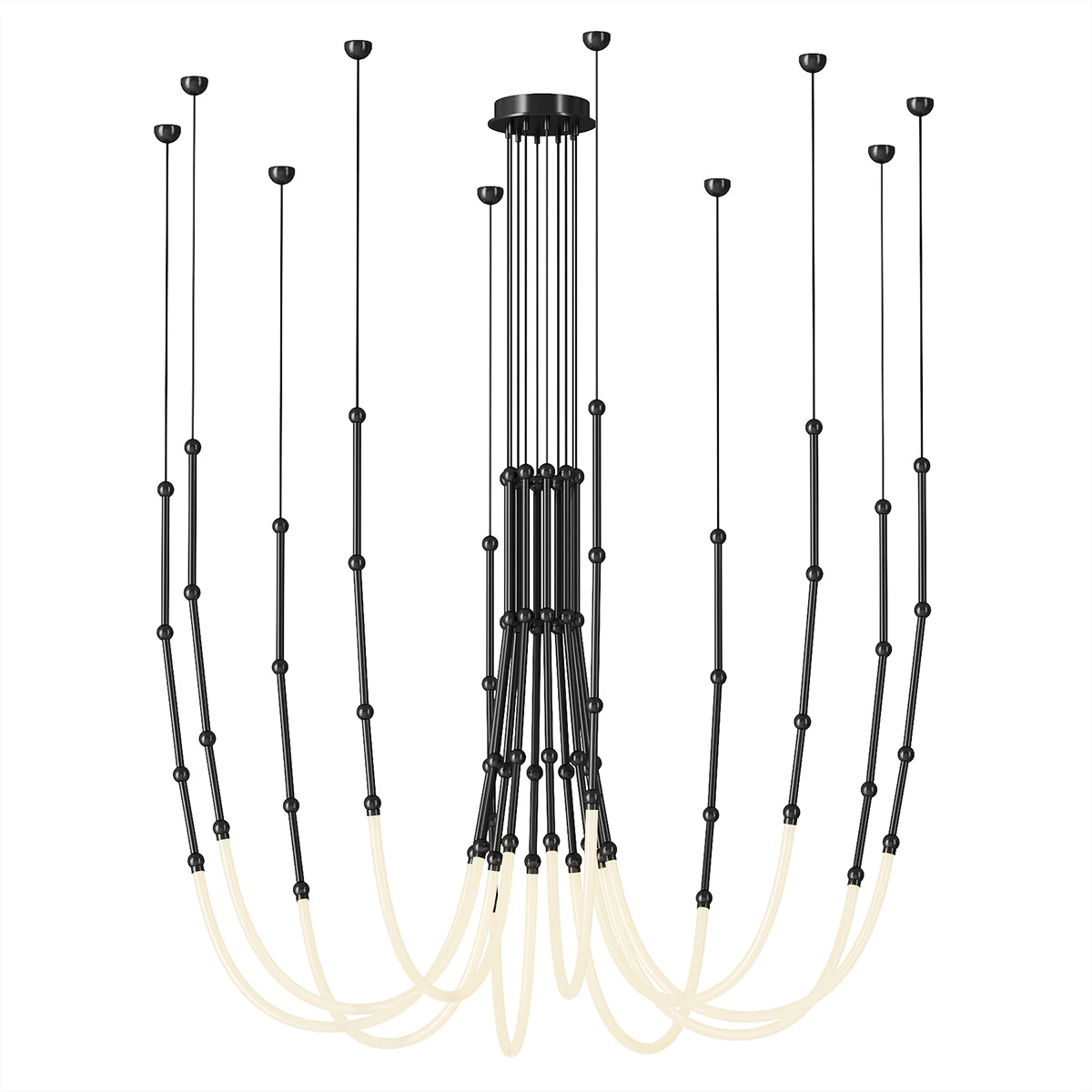 WOMO Bamboo Rope LED Chandelier 3D Model .c4d .max .obj .3ds .fbx .stl .blend