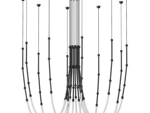 WOMO Bamboo Rope LED Chandelier 3D Model