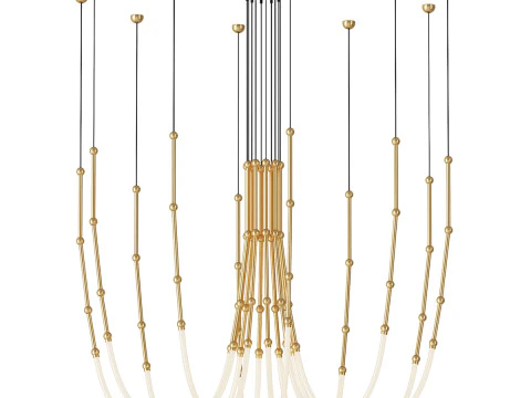 WOMO Bamboo Rope LED Chandelier 3D Model