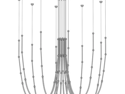 WOMO Bamboo Rope LED Chandelier 3D Model