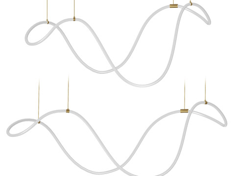 Lustre redondo conduzido por corda WOMO Modelo 3D