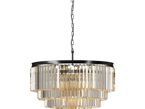 WOMO Tiered Crystal Prism Chandelier 3D Model