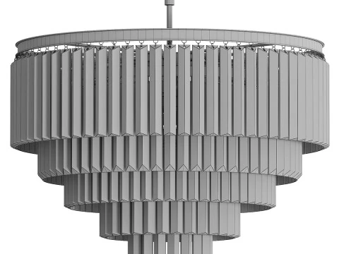 WOMO Tiered Crystal Prism Chandelier 3D Model