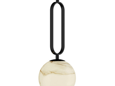 Alabaster Ball Pendant Lamp 3D Model