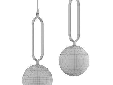 Alabaster Ball Pendant Lamp 3D Model