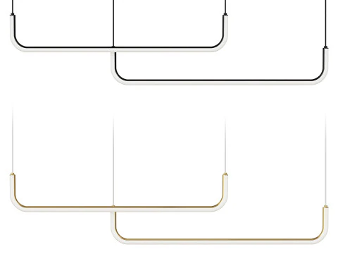 Lustre LED para jantares na ilha Modelo 3D