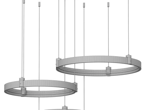Lustre en travertin Celestial Orbit 3D Model