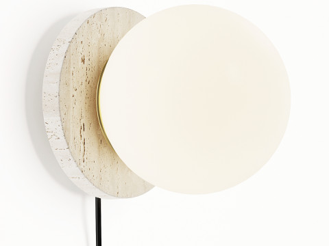 玛拉基玻璃和石灰华壁灯 3D 模型