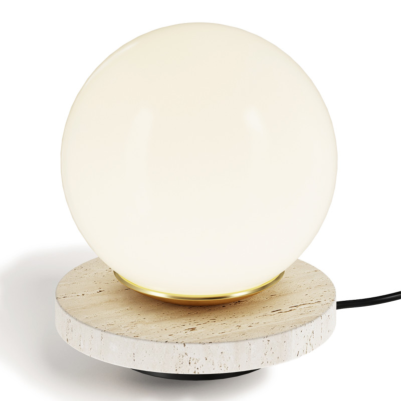 Malachi Lampada da tavolo in vetro satinato e travertino Modello 3D .c4d .max .obj .3ds .fbx .stl .blend 