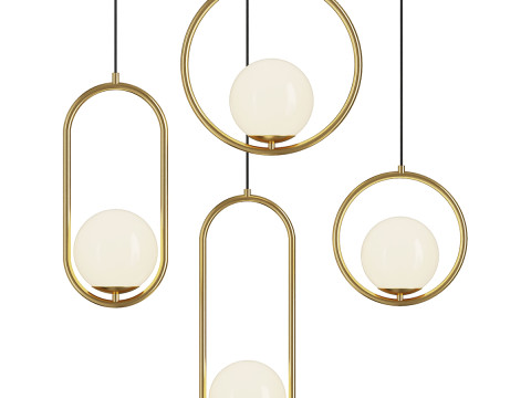 Lampe &agrave; suspension Mila Modèle 3D