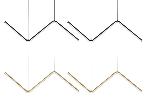 Minimalistischer geometrischer LED-Anh&auml;nger 3D Modell