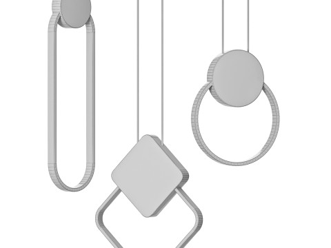 Minimalist LED Pendant Light 3D Model