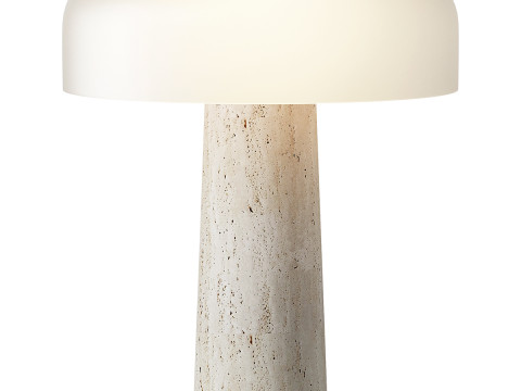 Tischlampe aus Travertin 3D Modell