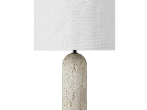 Travertine Table Lamp Ivory 3D Model
